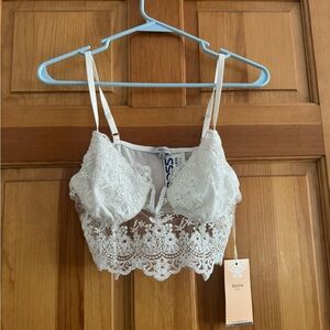 NWT White Lace Bralette